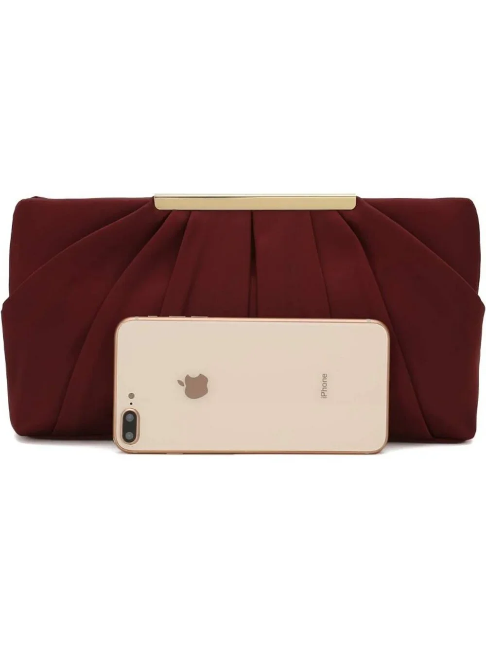 Elegant Pleated Satin Clutch Evening Bag | Classy Formal Handbag for Women